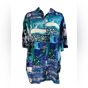 Vintage 80’s Abstract Button-Up Shirt